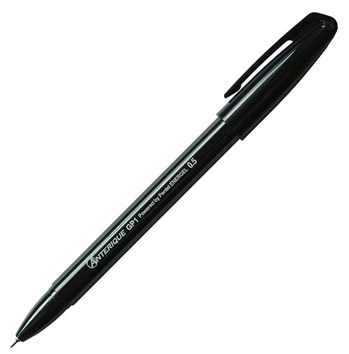 Anterique x Pentel Retractable Gel Pen | 0.5 MM | Black Barrel - Simple Paper