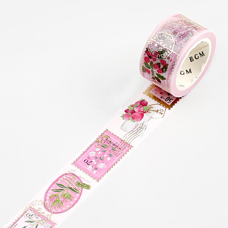 BGM Washi Tape | Post Office Pink Plant - Simple Paper
