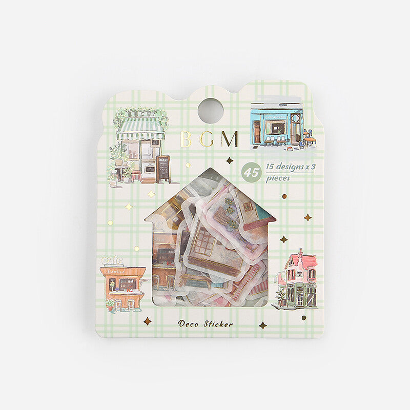 BGM Agenda Sticker Flake Stickers | Cafe Crawl - Simple Paper