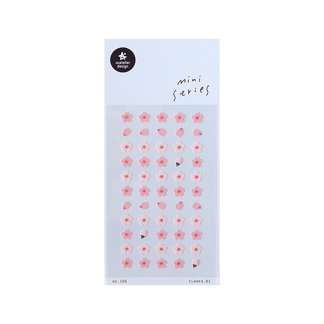 Suatelier Mini Series Stickers | No. 106 | Flower 01 - Simple Paper