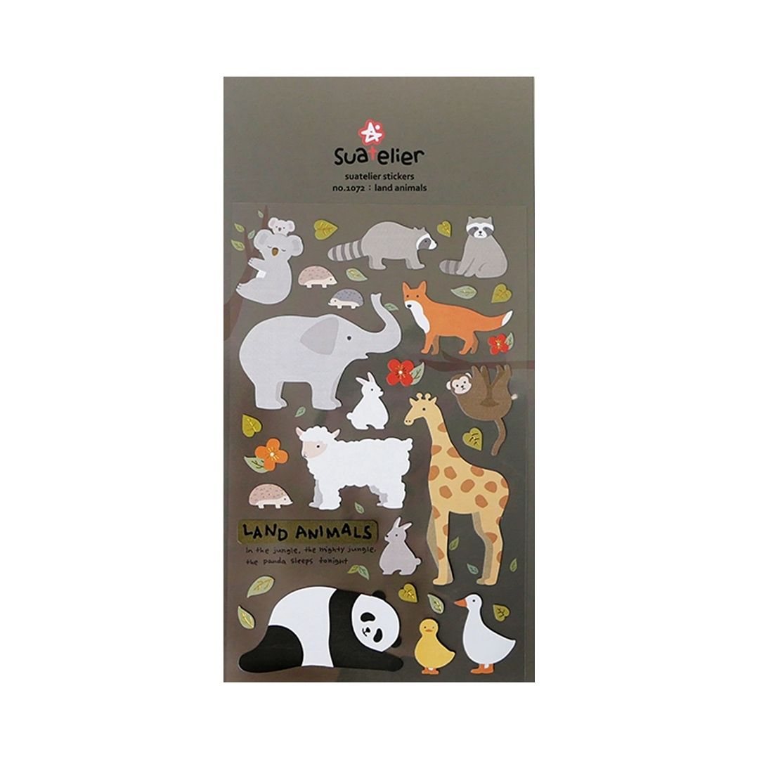 Suatelier Stickers No. 1072 Land Animals