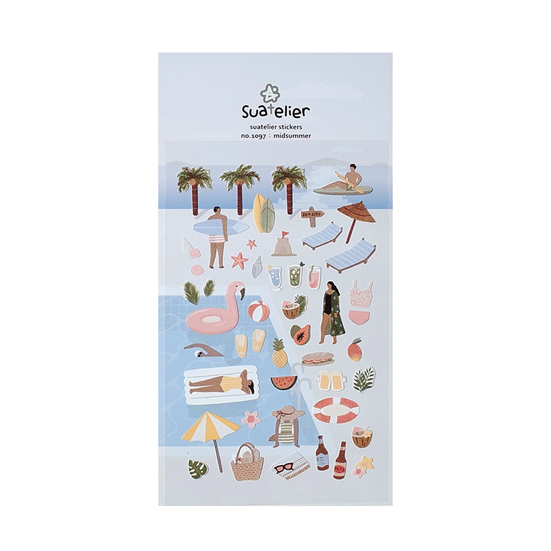 Suatelier Stickers | No. 1097 | Midsummer - Simple Paper