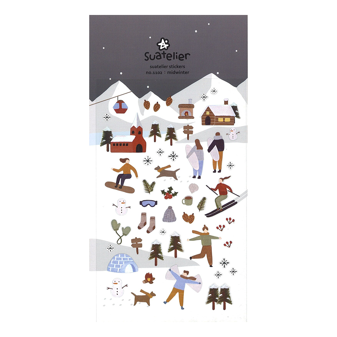 Suatelier Stickers | No. 1102 | Midwinter - Simple Paper