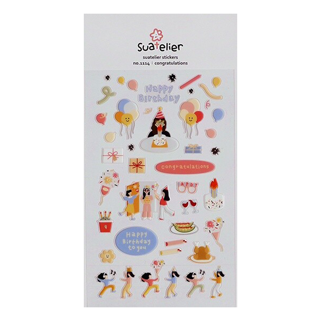 Suatelier Stickers | No. 1114 | Congratulations - Simple Paper