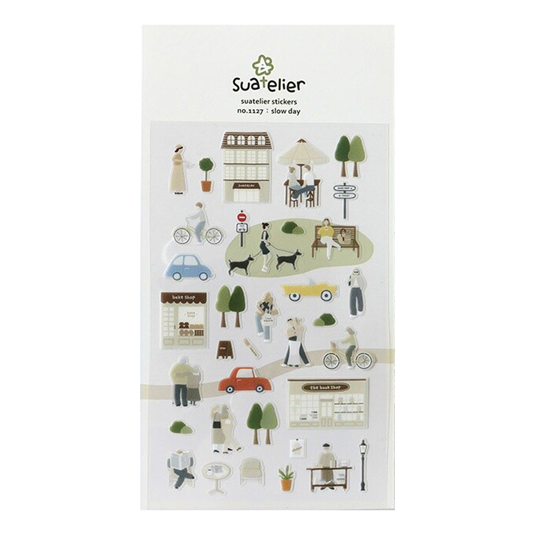 Suatelier Stickers | No. 1127 | Slow Day - Simple Paper
