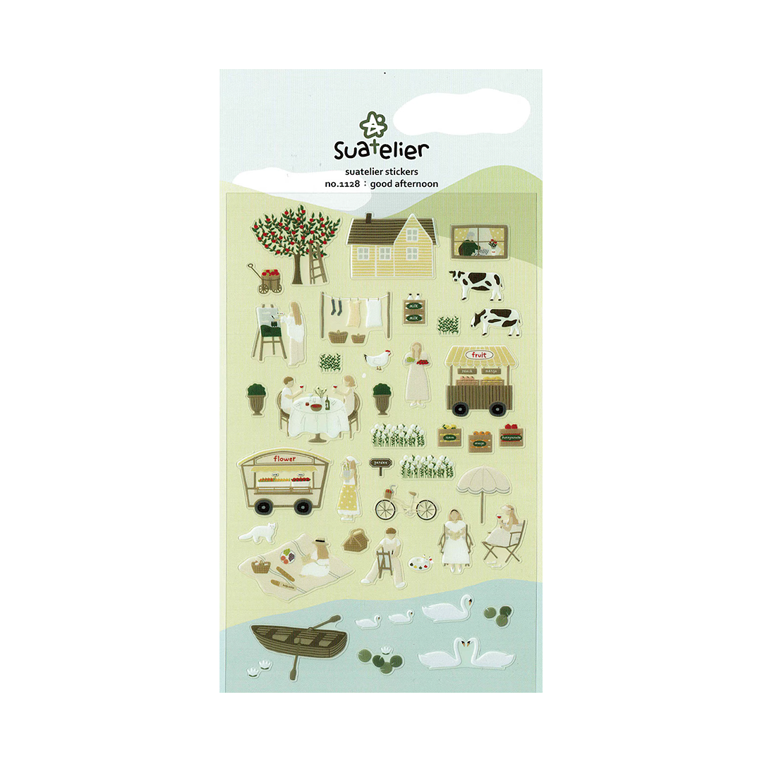 Suatelier Stickers | No. 1128 | Good Afternoon - Simple Paper