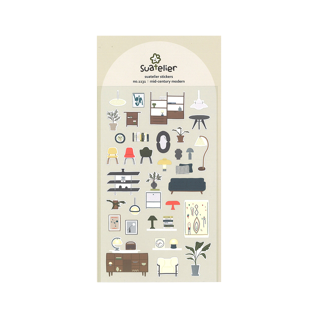 Suatelier Stickers | No. 1131 | Midcentury Modern - Simple Paper