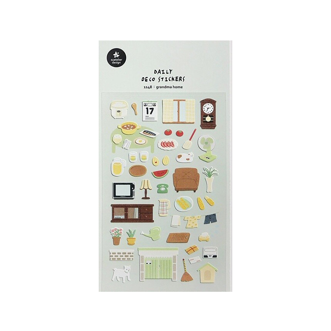 Suatelier Stickers | No. 1148 | Grandma's Home - Simple Paper