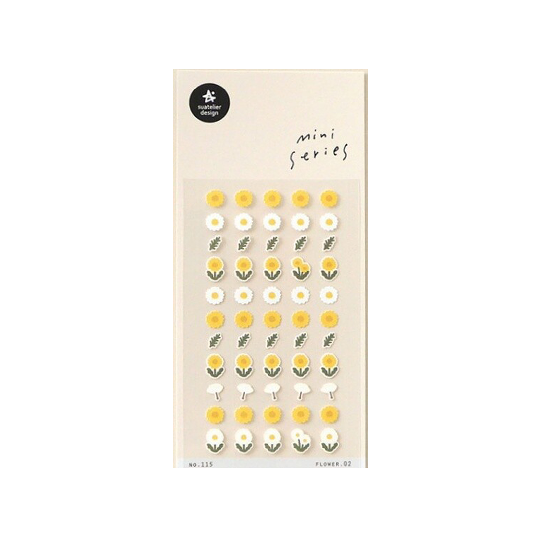 Suatelier Mini Series Stickers | No. 115 | Flowers 02 - Simple Paper