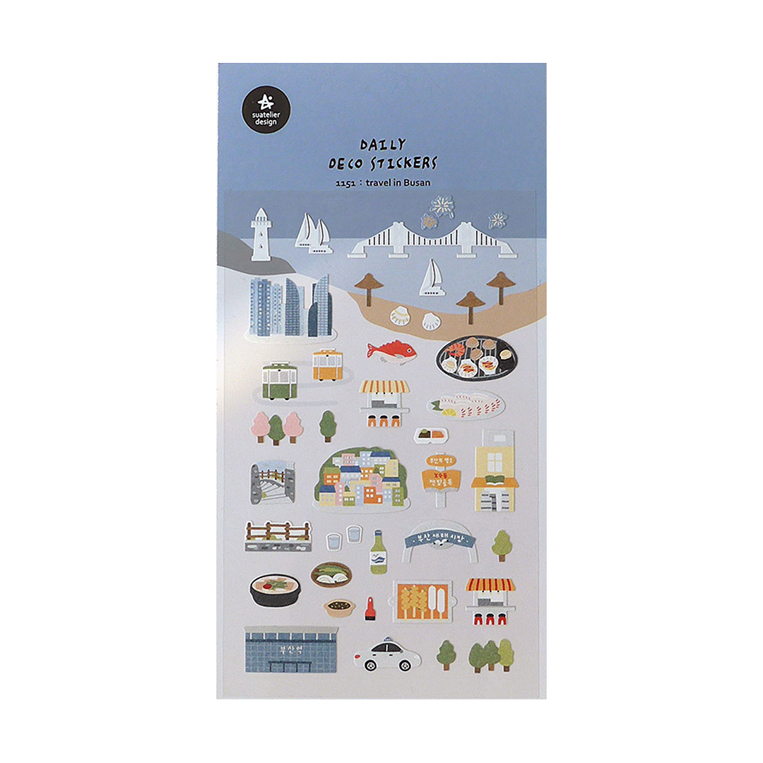 Suatelier Stickers | No. 1151 | Travel to Busan - Simple Paper