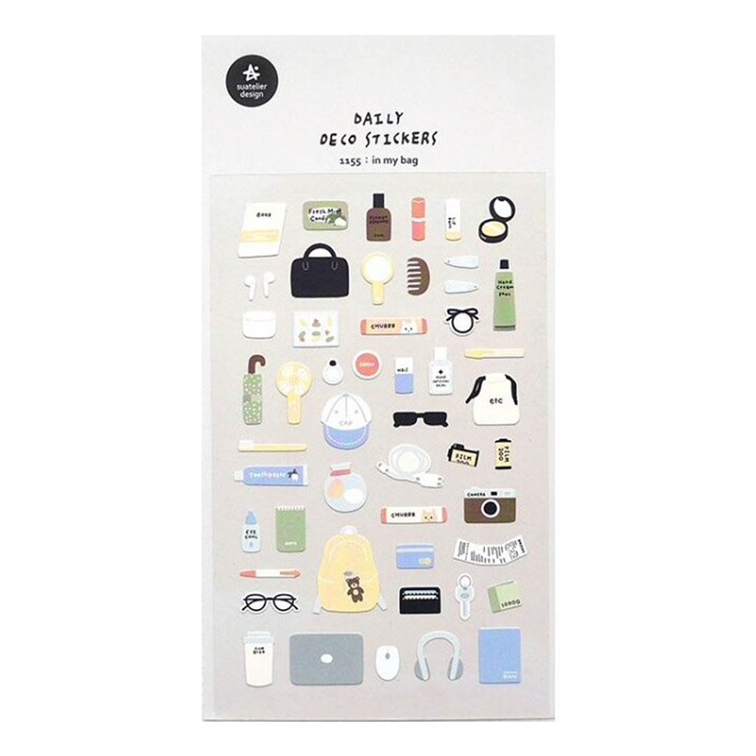 Suatelier Stickers | No. 1155 | In My Bag - Simple Paper