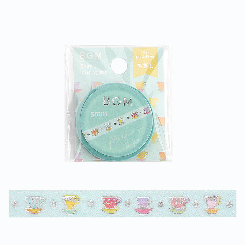 BGM Washi Tape | 5mm | Tea Break - Simple Paper