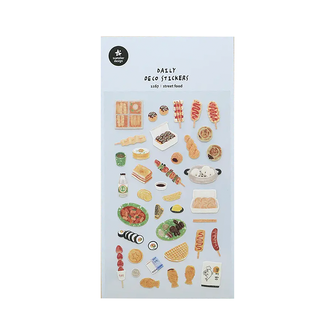Suatelier Stickers | No. 1167 | Street Food - Simple Paper