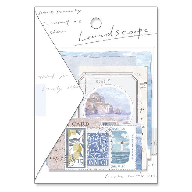 Mind Wave Seal Landscape Sticker Flake | Morning Calm - Simple Paper