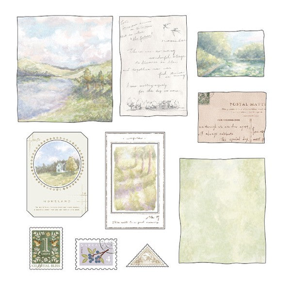 Mind Wave Seal Landscape Sticker Flake | Sunlight - Simple Paper