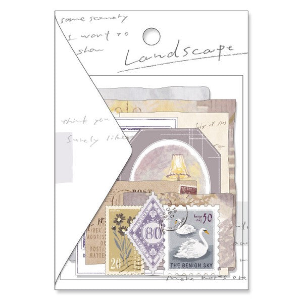 Mind Wave Seal Landscape Sticker Flake | Late Night - Simple Paper