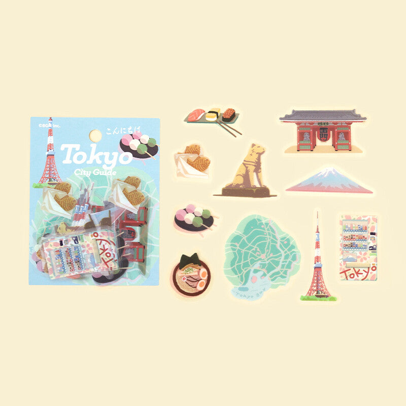 BGM Agenda Sticker Flake Stickers | City Guide | Tokyo - Simple Paper