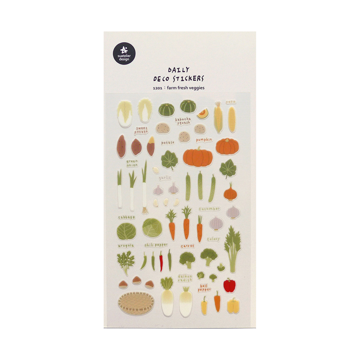Suatelier Stickers No. 1201 Farm Fresh Veggies