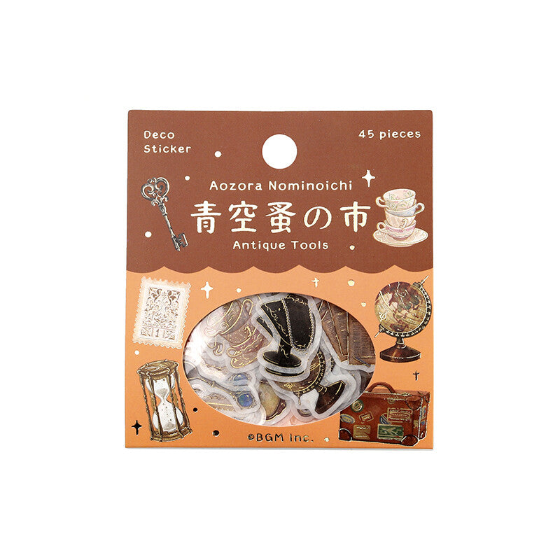 BGM Agenda Sticker Flake Stickers | Aozora Nominoichi | Antique Tools - Simple Paper