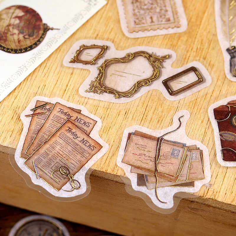 BGM Agenda Sticker Flake Stickers | Aozora Nominoichi | Antique Tools - Simple Paper