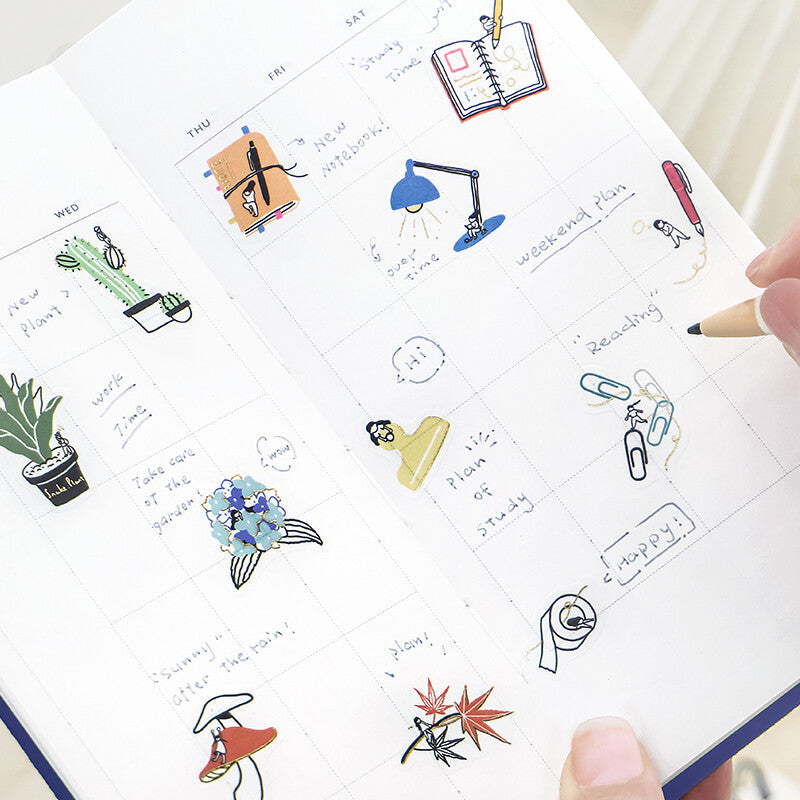 BGM Agenda Sticker Flake Stickers | Kobito no Kuni | Stationery - Simple Paper