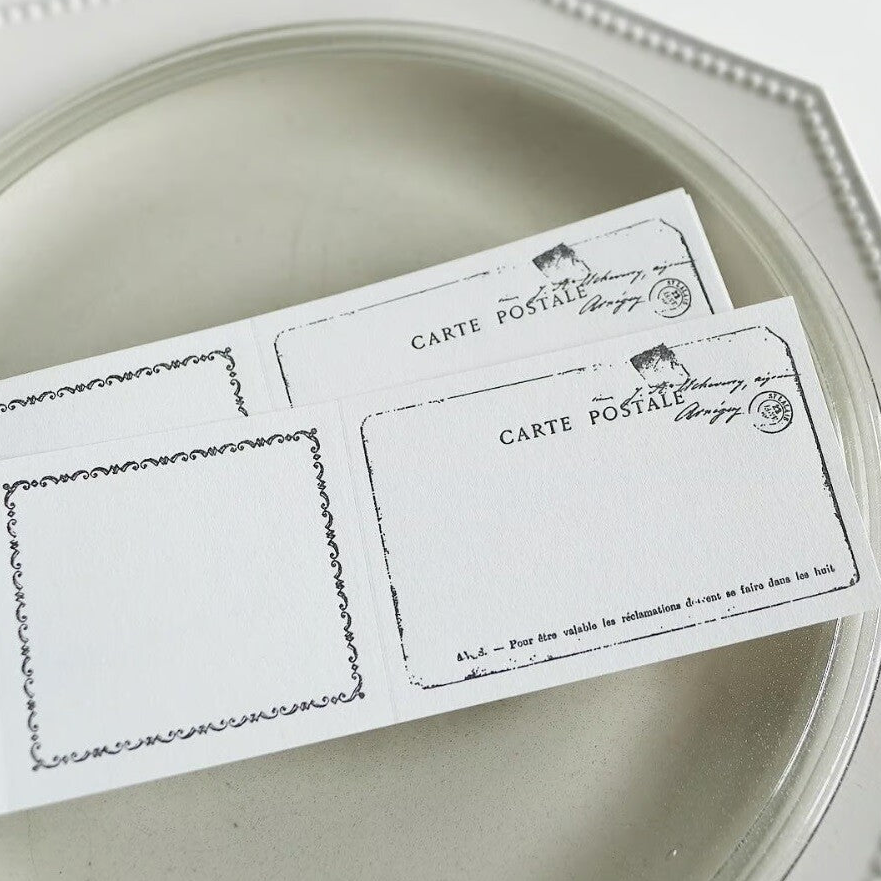 Yohaku Letterpress Ticket Style Memo | M-144 | Black - Simple Paper