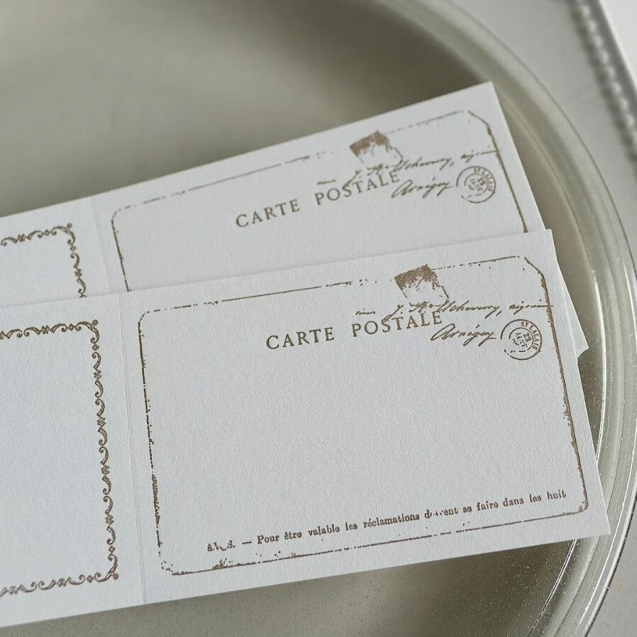 Yohaku Letterpress Ticket Style Memo | M-145 | Bronze - Simple Paper