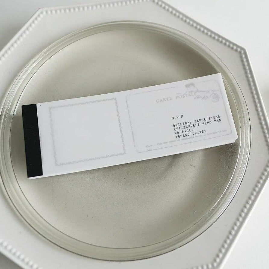 Yohaku Letterpress Ticket Style Memo | M-145 | Bronze - Simple Paper