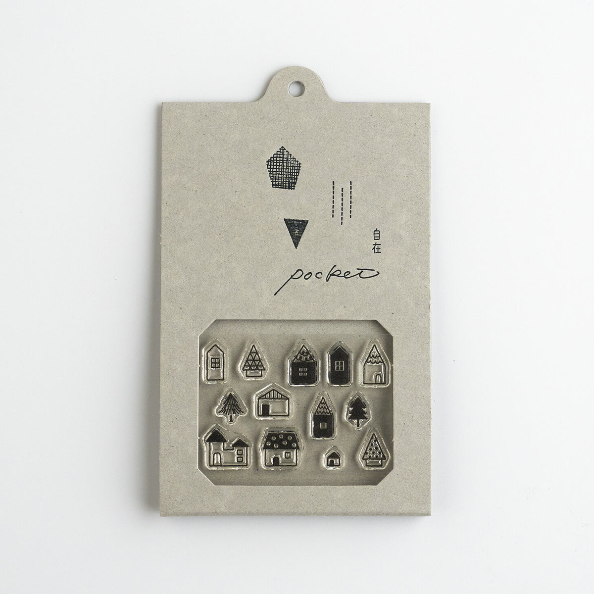 Nombre JIZAI Clear Stamp Pocket Houses 01