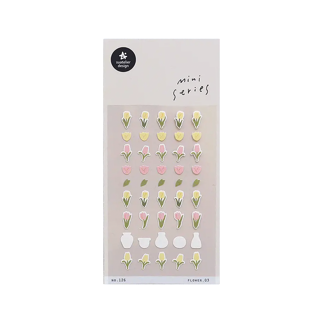 Suatelier Mini Series Stickers | No. 126 | Flower 03 - Simple Paper