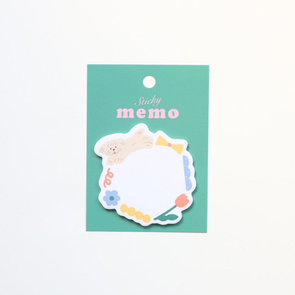 forme. Sticky Memo Notes Circle Frame With Dog