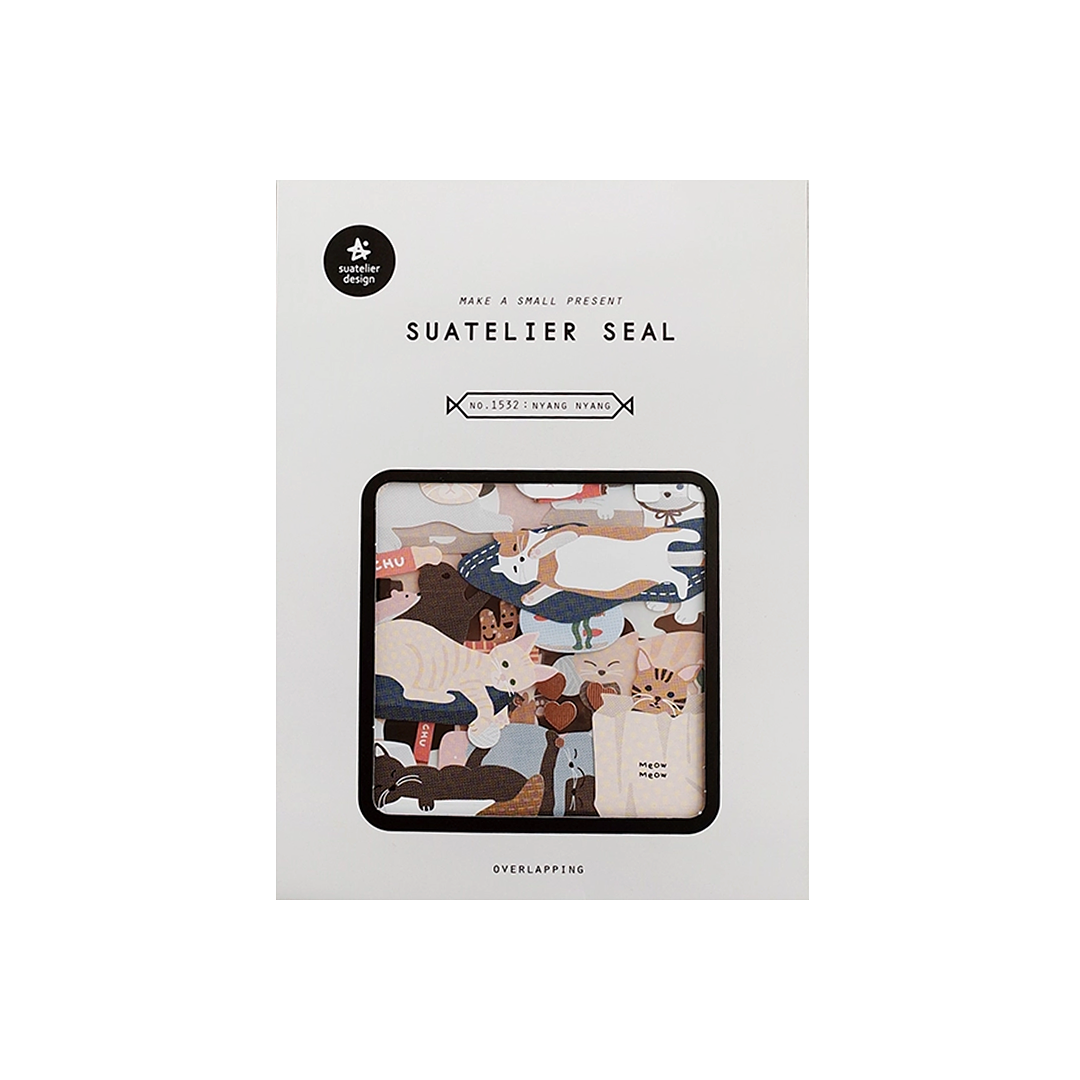 Suatelier Stickers | No. 1532 | Nyang Nyang - Simple Paper