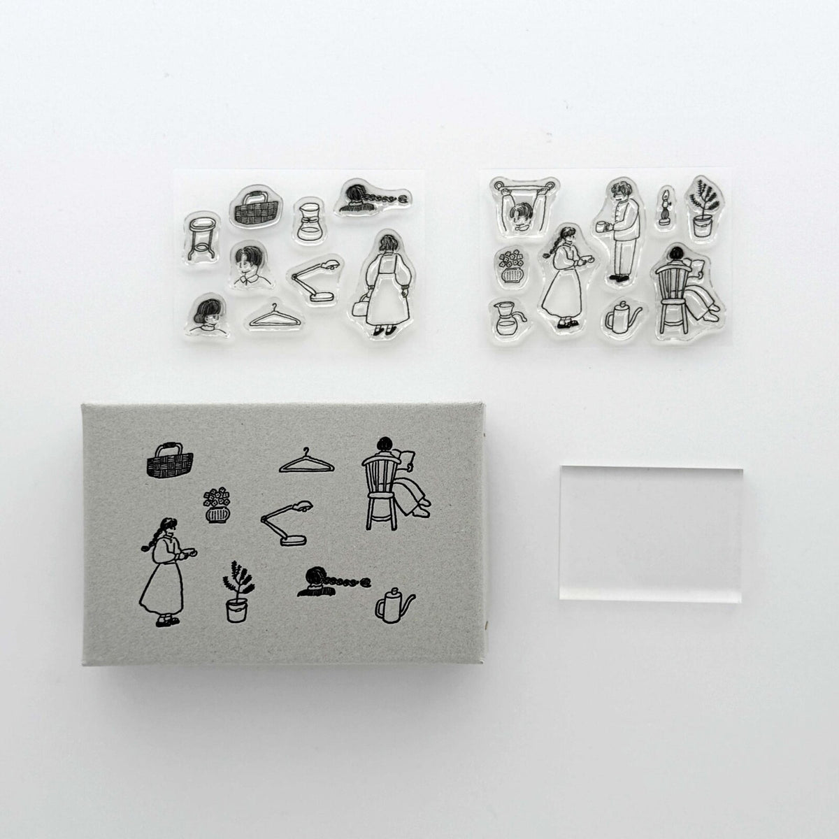 Nombre x Tobimatsu Shoichiro Jizai Clear Stamp Set Box Motifs of Daily Life
