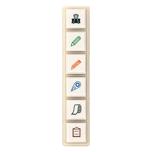 Kodomo No Kao Pochitto 6 Push Button Stamp | Stationery - Simple Paper