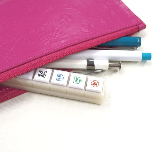 Kodomo No Kao Pochitto 6 Push Button Stamp | Stationery - Simple Paper