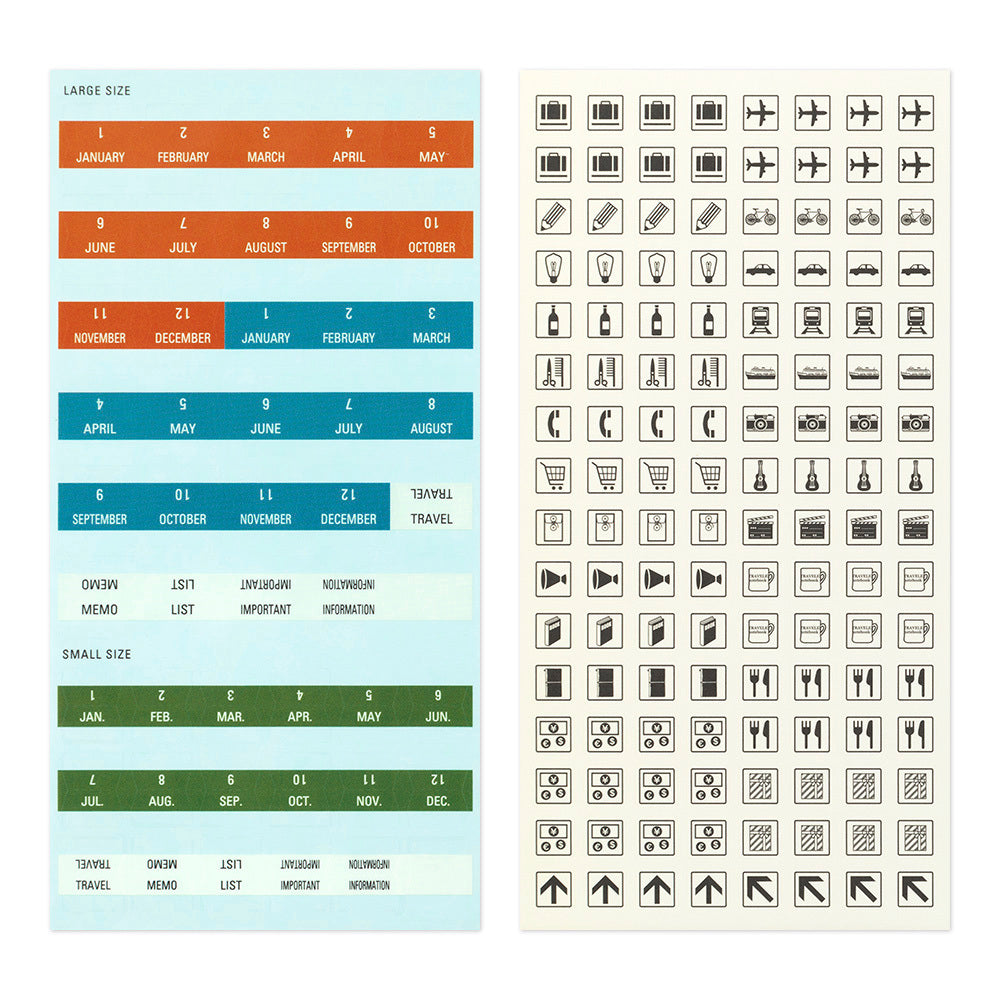 Traveler's Notebook Sticker Set 2024 - Simple Paper