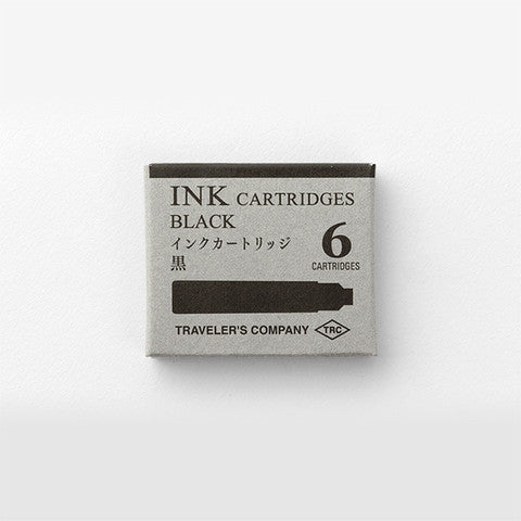 Traveler's Notebook Brass Fountain / Rollerball Pen Cartridge | Black - Simple Paper