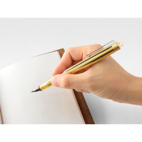 Traveler's Notebook Fountain Pen Solid Brass - Simple Paper