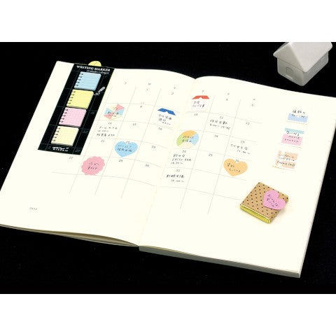 Midori Writing Marker Monthly Block Sticky Notes | Memo - Simple Paper