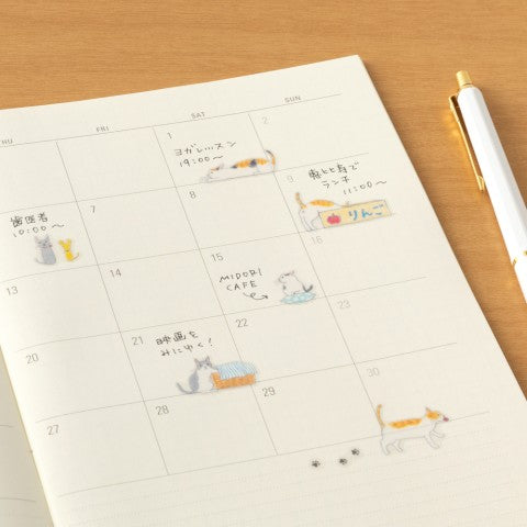 Midori Stickers | Medium Cat - Simple Paper