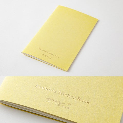 Midori Sticker Book With Pocket | Yellow - Simple Paper