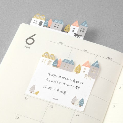 Midori Die Cut Sticky Notes | Town - Simple Paper