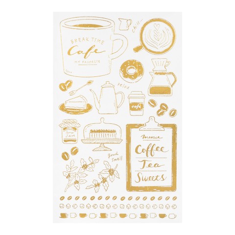 Midori Foiled Transfer Sticker | Coffee - Simple Paper