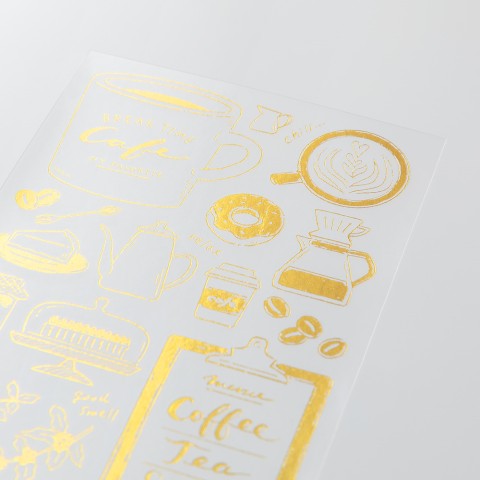 Midori Foiled Transfer Sticker | Coffee - Simple Paper
