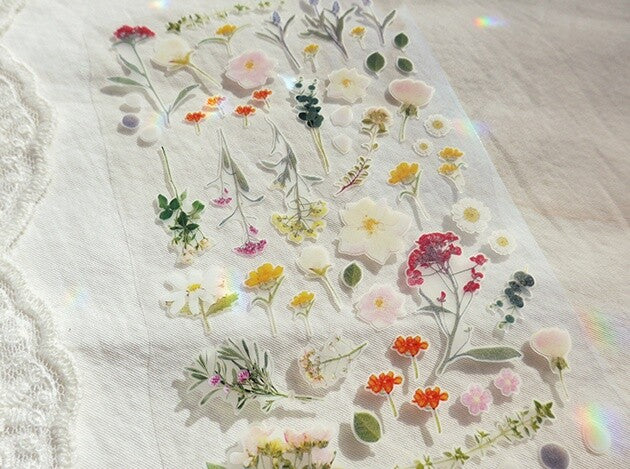 Suatelier Stickers | No. 1089 | Flower Letter - Simple Paper