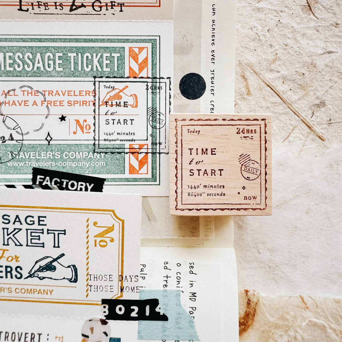 PensPapersPlanner Rubber Stamp Time To Start Postmark