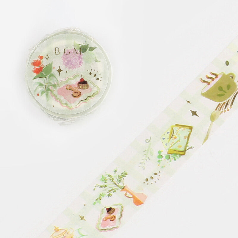 BGM Washi Tape | Matcha Green Tea Time - Simple Paper
