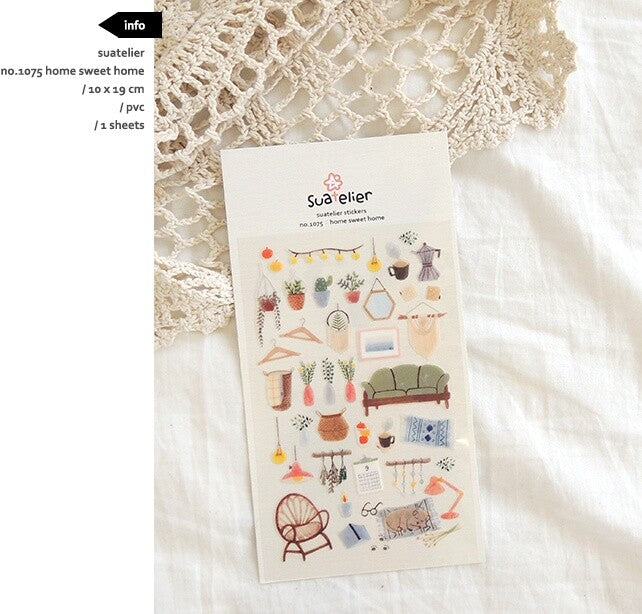 Suatelier Stickers | No. 1075 | Home Sweet Home - Simple Paper