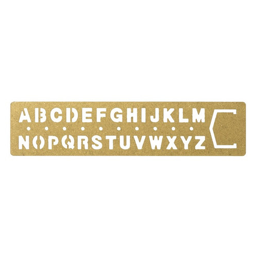 Traveler's Notebook Brass Template Bookmark | Alphabet - Simple Paper