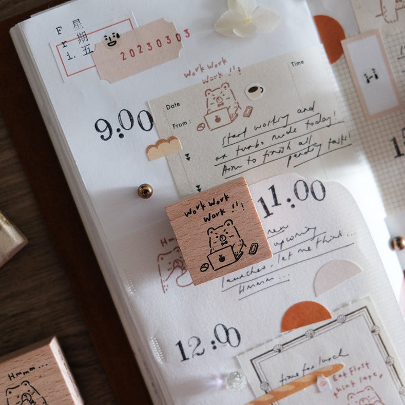Eileen Tai Wooden Stamps | Beary Ordinary Days | Set A - Simple Paper